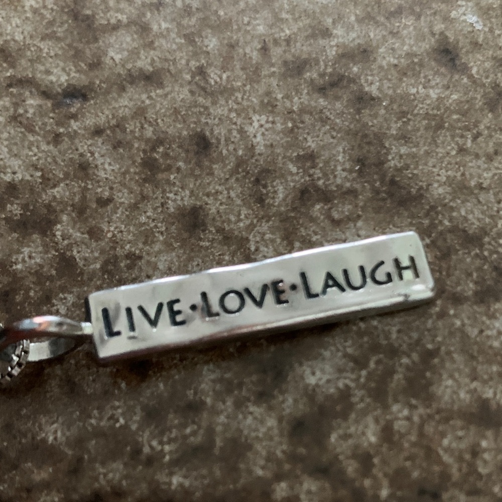 925 Silver 'Live Love Laugh' Pendant